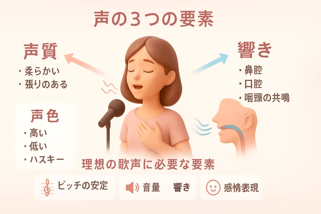 美しい歌声をつくる ボイトレ 理想の歌声に必要な要素