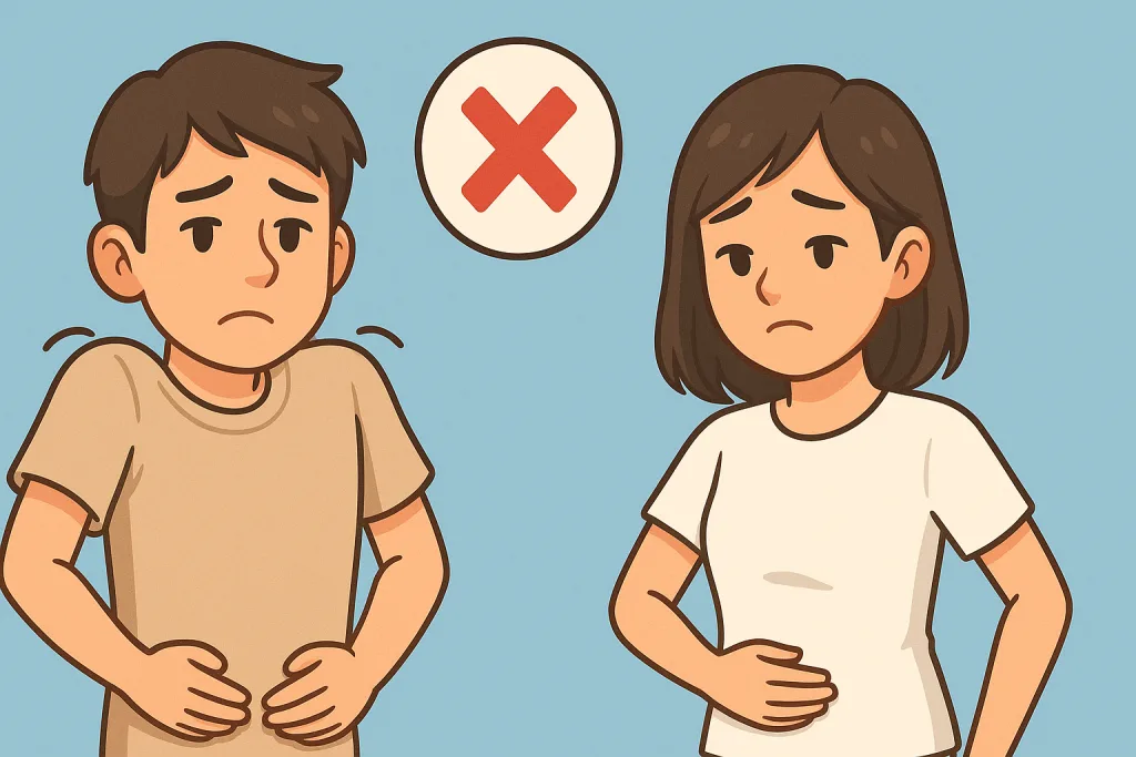 間違えやすい腹式呼吸のNG例