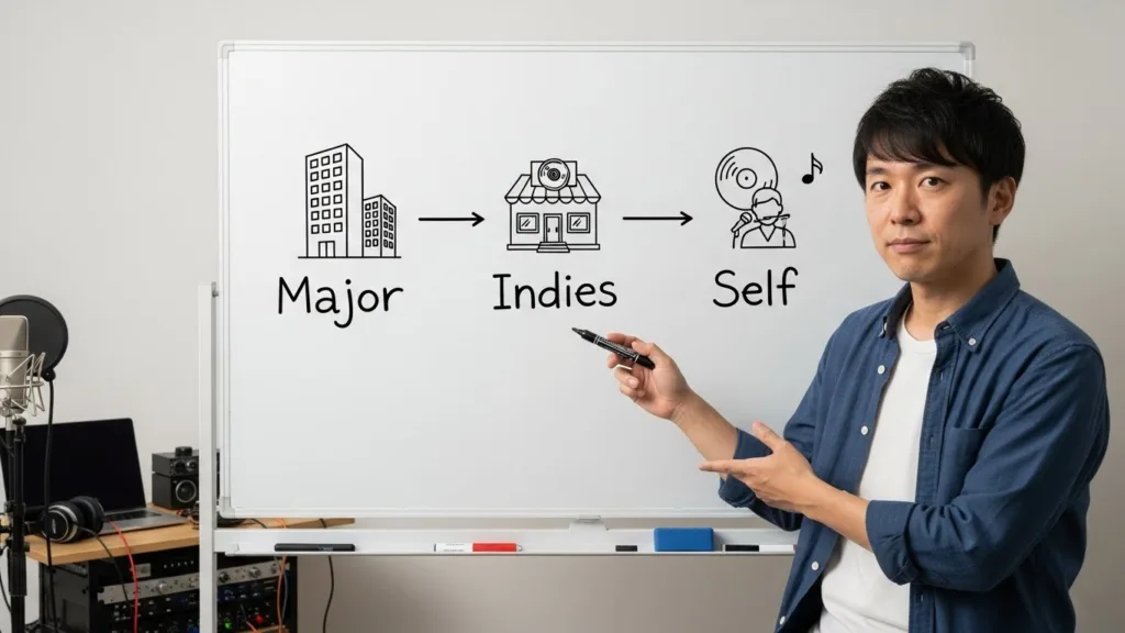 メジャー・インディーズ・セルフ配信の違い