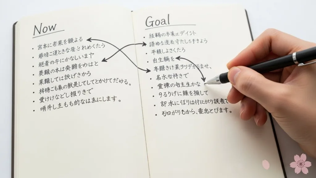 現状とのギャップを整理する