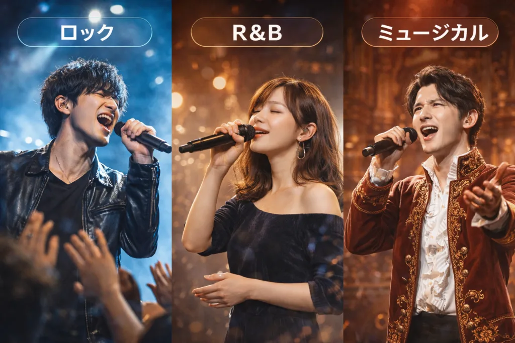 ジャンル別 パワフルボイスの違いとは？