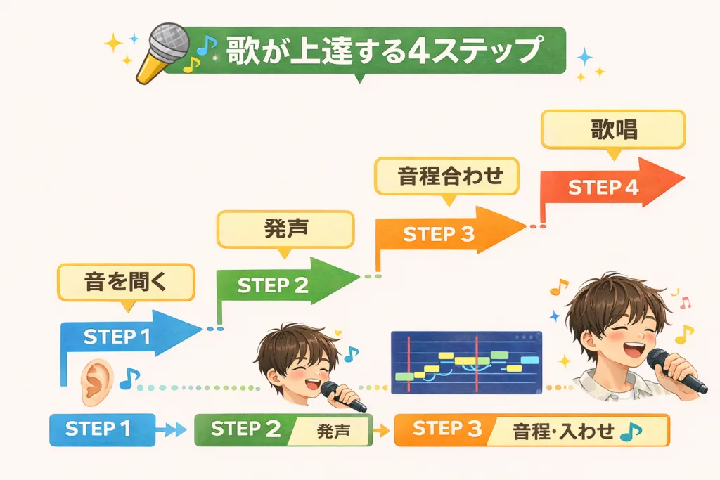 音痴改善までのステップ